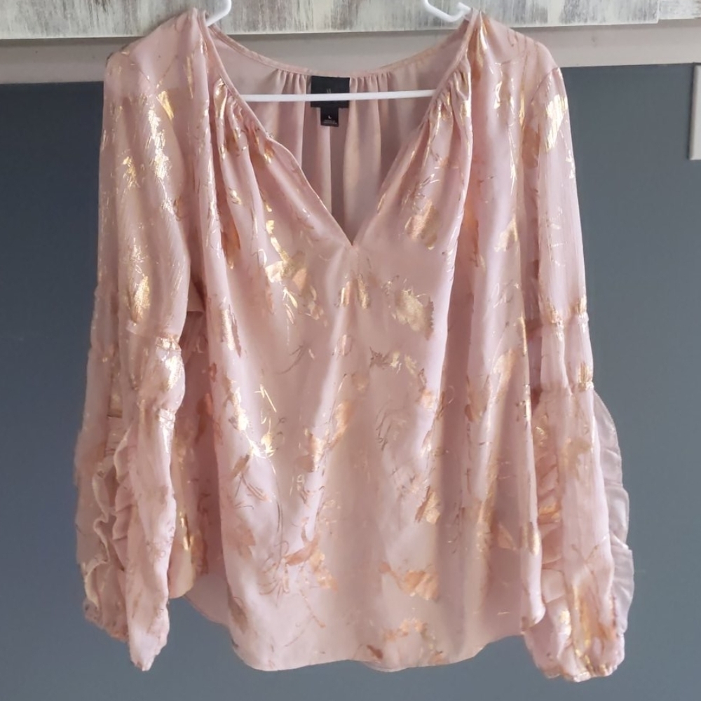 Pink and gold blouse
